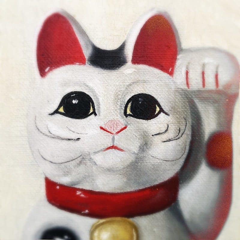 lucky cat big head